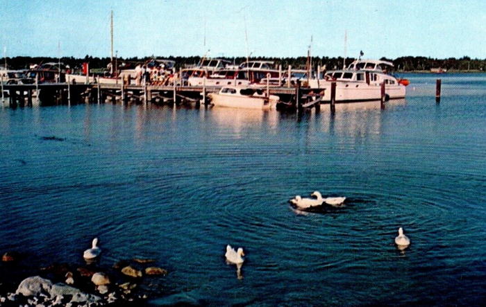 St. James (Beaver Island) - Old Postcard (newer photo)